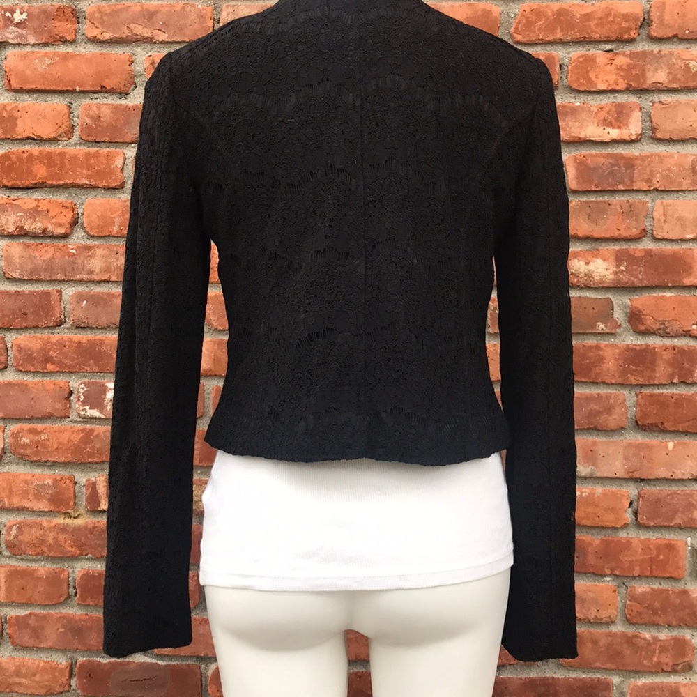 Black Lace Dress Jacket with zipper - Picture 6 of 7